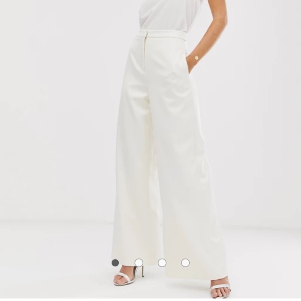 ASOS EDITION wide leg wedding pants